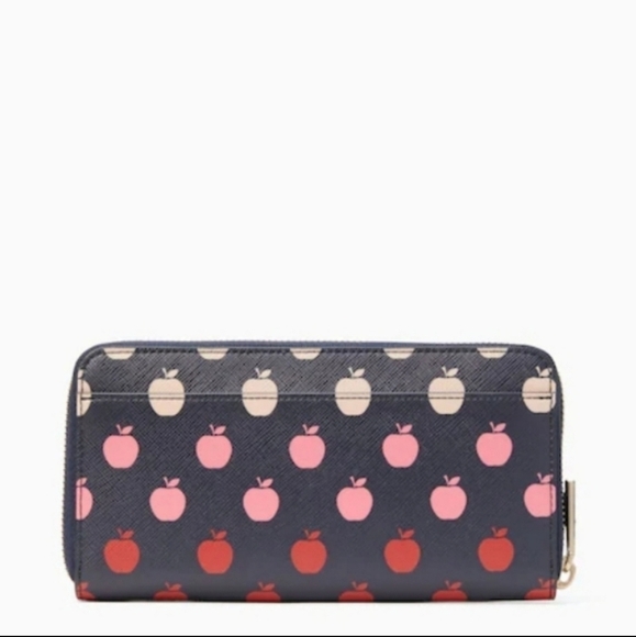 Kate Spade Perfect Orchard Apple Degrade Printed Large Zip Continental Wallet - Picture 2 of 11